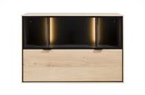 XOOON box 60 x 90 cm. - hang + 1-lade + 3-niches + led tv meubel