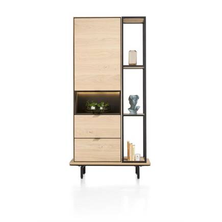 XOOON boekenkast 180 cm. + 3-niches Natural