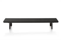 XOOON platform 130 cm. incl. 2 metalen poten Onyx tv meubel