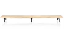 XOOON platform 250 cm. incl. 3 metalen poten Natural tv meubel