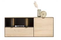 XOOON 150 cm. - 1-deur + 1-lade + 3-niches + led Natural dressoir