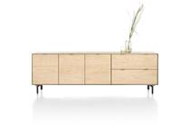 XOOON ELEMENTS dressoir 240 cm - 3-deuren + 2-laden incl. metalen poten Natural