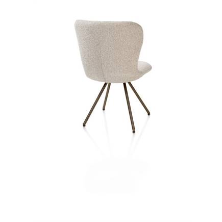 XOOON draaibaar steelbrown - 4-poot - stof Cloudy Beige