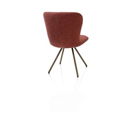 XOOON draaibaar steelbrown - 4-poot - stof Cloudy Koper