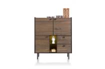 XOOON 120 cm. - 3-deuren + 2-laden + 2-niches bergkast