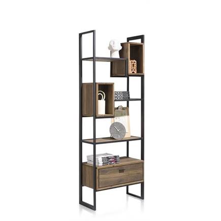 XOOON roomdivider 70 cm - 1-lade t&t + 2-boxen + 4-niches