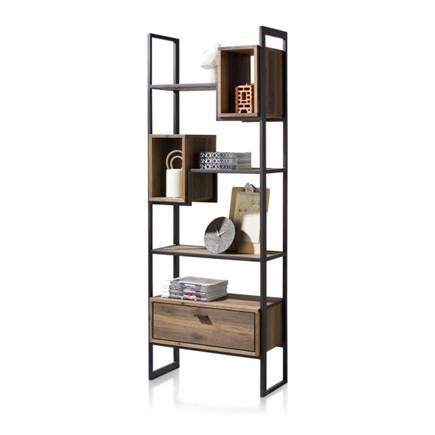 XOOON roomdivider 70 cm - 1-lade t&t + 2-boxen + 4-niches