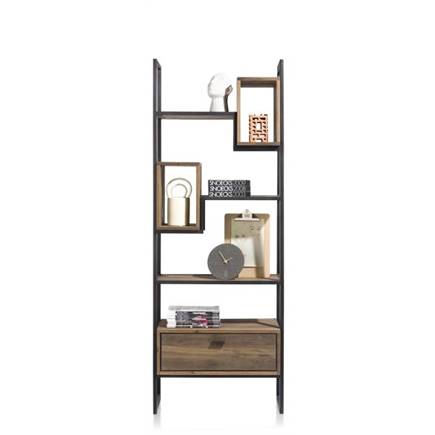 XOOON roomdivider 70 cm - 1-lade t&t + 2-boxen + 4-niches