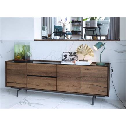 XOOON opzet voor buffet 155 cm - 6-niches (+ onderkast 40690)