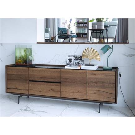 XOOON opzet voor buffet 155 cm - 6-niches (+ onderkast 40690)