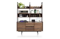 XOOON HALMSTAD bergkast buffet 160 cm 2-deuren + 2-laden + 6-niches