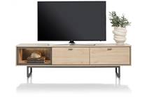 XOOON lowboard 200 cm. - 2-laden + 1-niche (+ LED) tv meubel