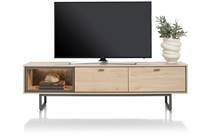 XOOON HELSINKI tv meubel lowboard 200 cm. - 2-laden + 1-niche (+ LED)