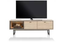 XOOON lowboard 170 cm. - 2-laden + 1-niche (+ LED) tv meubel