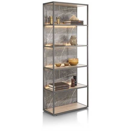 XOOON boekenkast 80 cm. - 5-niches (+ LED)
