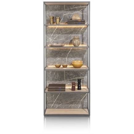 XOOON boekenkast 80 cm. - 5-niches (+ LED)