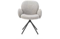 XOOON JAXON eetkamer fauteuil graphiet frame - draaibaar - stof Brioni Kiezel