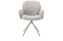 XOOON JAXON eetkamer fauteuil Silk Grey frame - draaibaar - stof Brioni Kiezel