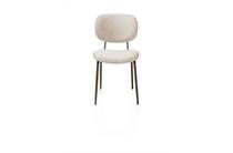 XOOON LEXI eetkamerstoel steelbrown - stof Cloudy Beige