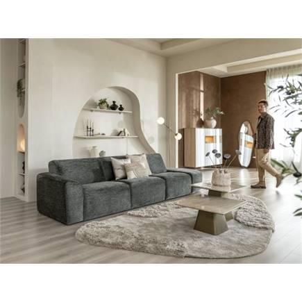 XOOON dressette 160 cm - 3-deuren + 2-laden + 1-niche (+ LED)