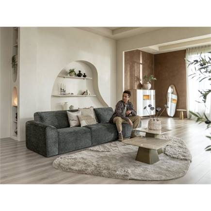 XOOON dressette 160 cm - 3-deuren + 2-laden + 1-niche (+ LED)