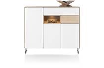 XOOON dressette 160 cm. - 3-deuren + 2-laden + 1-niche (+ LED) bergkast