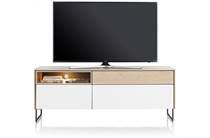 XOOON lowboard 160 cm. - 3-laden + 1-niche (+ LED) tv meubel