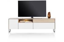 XOOON lowboard 200 cm. - 1-deur + 3-laden + 1-niche (+ LED) tv meubel