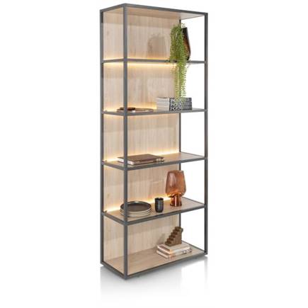 XOOON boekenkast 80 cm. - 5-niches (+ LED)