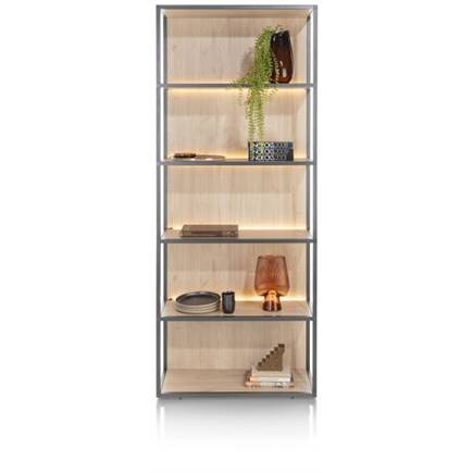 XOOON boekenkast 80 cm. - 5-niches (+ LED)