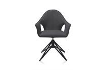 XOOON greep + gasveer - metaal off black - stof Lady eetkamer fauteuil