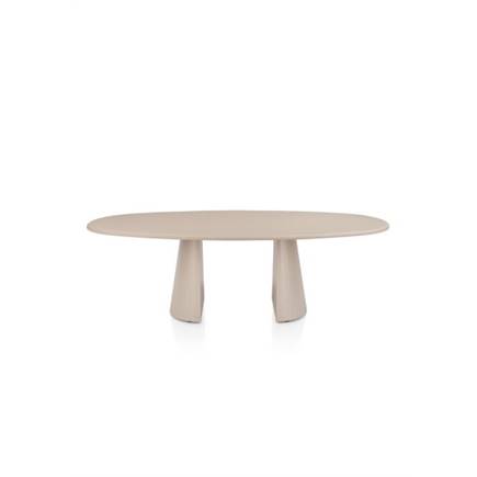 XOOON eetkamertafel ovaal 240 x 120 cm. - stone-skin - cone poot Desert