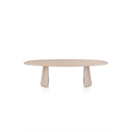 XOOON eetkamertafel ovaal 270 x 120 cm. - stone-skin - cone poot Desert