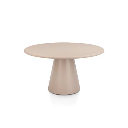 XOOON eetkamertafel rond 140 cm. - stone-skin - cone poot Desert