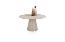 XOOON LUND ronde tafel eetkamertafel rond 140 cm. - stone-skin - cone poot Desert
