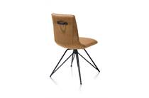 XOOON MAC eetkamerstoel off black frame - Vito + greep Catania zwart Okergeel