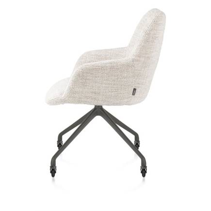 XOOON aluminium frame wielen grafiet - stof Luton crème Creme