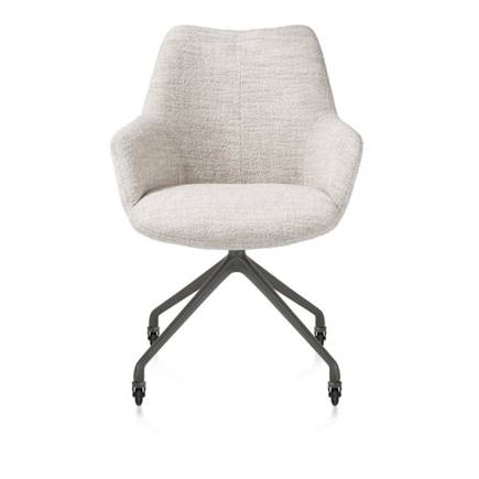 XOOON aluminium frame wielen grafiet - stof Luton crème Creme