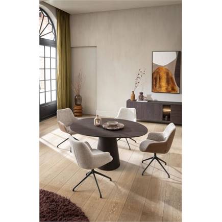 XOOON aluminium frame wielen grafiet - stof Luton crème Koper