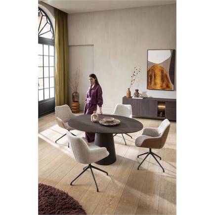 XOOON aluminium frame wielen grafiet - stof Luton crème Koper