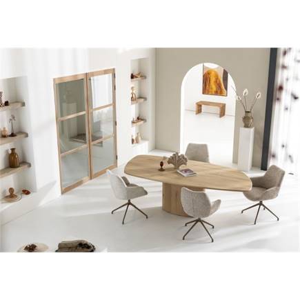 XOOON aluminium frame wielen grafiet - stof Luton crème Koper