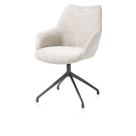 XOOON aluminium frame 4-poots - draaibaar grafiet - stof Luton Creme