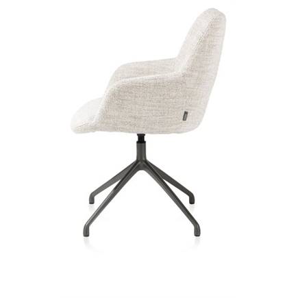XOOON aluminium frame 4-poots - draaibaar grafiet - stof Luton Creme