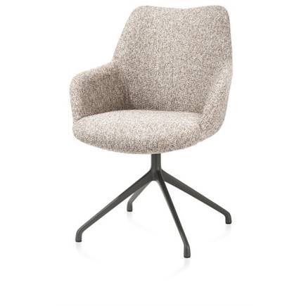XOOON aluminium frame 4-poots - draaibaar grafiet - stof Luton Koper