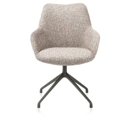 XOOON aluminium frame 4-poots - draaibaar grafiet - stof Luton Koper