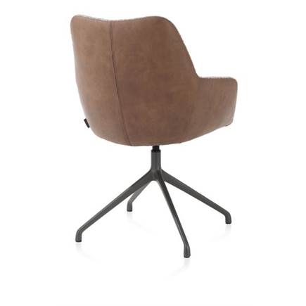XOOON aluminium frame 4-poots - draaibaar grafiet - combi Pala cognac + Luton koper