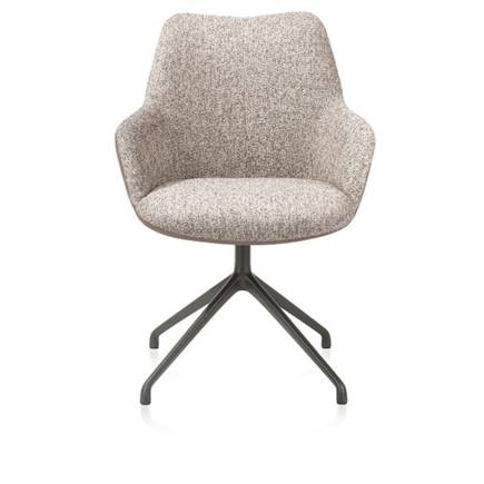 XOOON aluminium frame 4-poots - draaibaar grafiet - combi Pala cognac + Luton koper