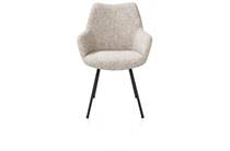 XOOON MATS eetkamer fauteuil 4-poots - rough off black - stof Luton Koper