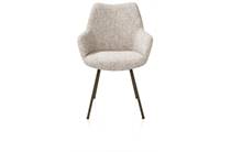 XOOON MATS eetkamer fauteuil 4-poots - steelbrown - stof Luton Koper
