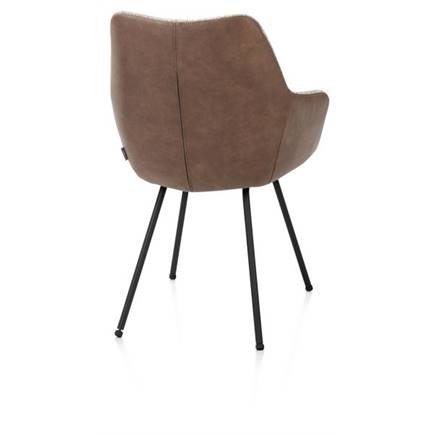 XOOON 4-poots - rough off black - combi Pala cognac + Luton koper